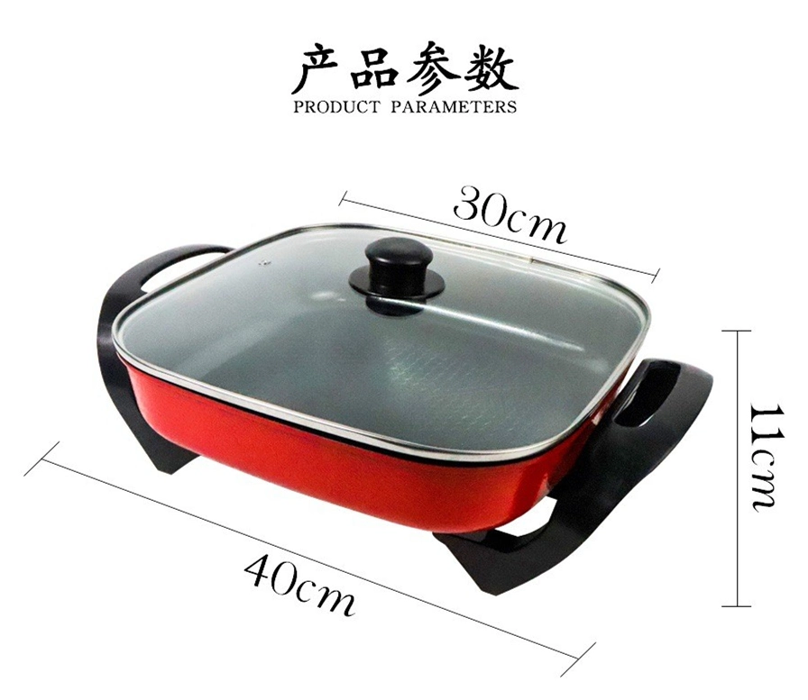 Multifunction Electric Skillet Korean Electric Skillet Square Electric Skillet Grill Nonstick Skillet Pan Non Stick Non-Stick Skillet Pan Multi Function Skillet