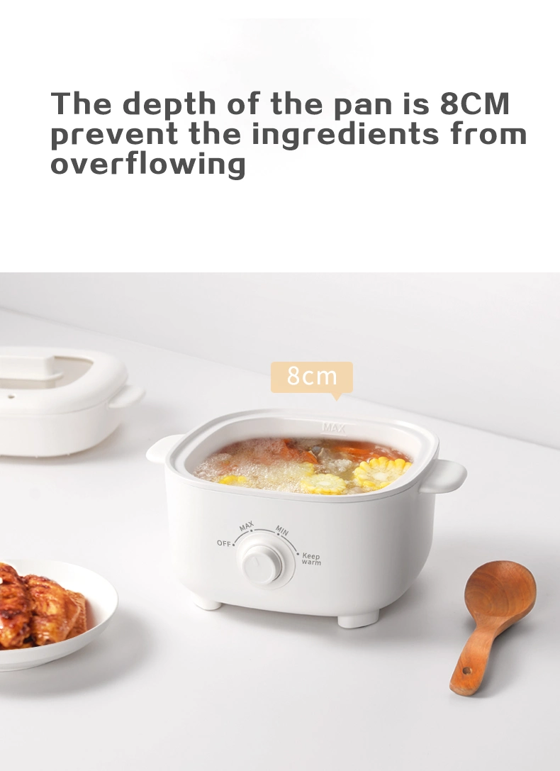 Mini Hot Pot Electric Cooking Electric Stock Pot with Steamer Multi Function Electric Cooker